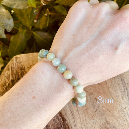 Amazonite Stone Bead Bracelet / Gemstone / Crystal / Natural / Chakras / Choose Size / Lithnotherapy / Quartz / Healing / Reiki