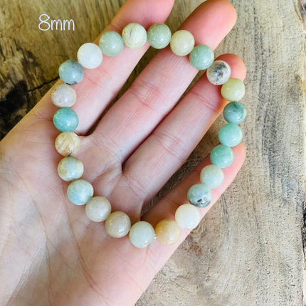 Amazonite Stone Bead Bracelet / Gemstone / Crystal / Natural / Chakras / Choose Size / Lithnotherapy / Quartz / Healing / Reiki