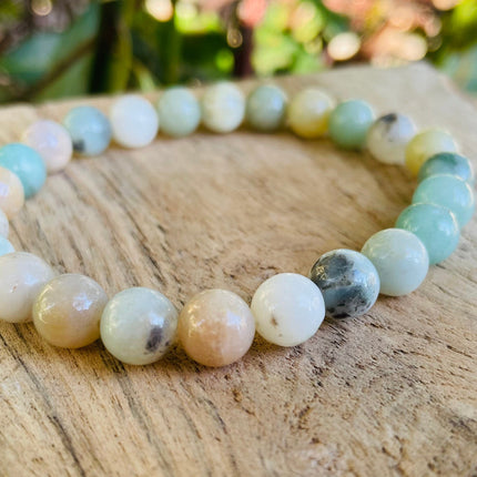 Amazonite Stone Bead Bracelet / Gemstone / Crystal / Natural / Chakras / Choose Size / Lithnotherapy / Quartz / Healing / Reiki