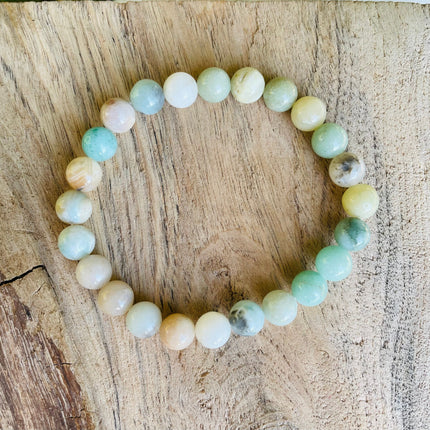 Amazonite Stone Bead Bracelet / Gemstone / Crystal / Natural / Chakras / Choose Size / Lithnotherapy / Quartz / Healing / Reiki