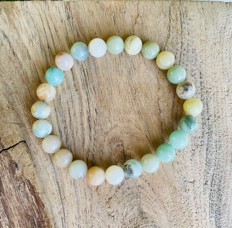 Amazonite Stone Bead Bracelet / Gemstone / Crystal / Natural / Chakras / Choose Size / Lithnotherapy / Quartz / Healing / Reiki