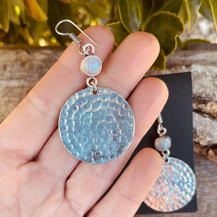 Moonstone Pendant Earrings Ethnic, rustic, yoga, hippie, gypsy, pretty, psy, bohemian, festival