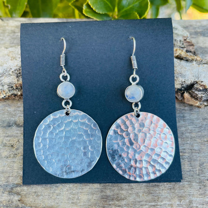 Moonstone Pendant Earrings Ethnic, rustic, yoga, hippie, gypsy, pretty, psy, bohemian, festival