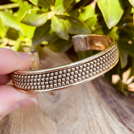 Women's Brass Cuff Bracelet / Boho / Textured / Rustic / Bohemian / Hippie / Gypsy / Jewellery / Adjustable