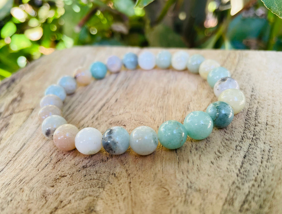 Amazonite Stone Bead Bracelet / Gemstone / Crystal / Natural / Chakras / Choose Size / Lithnotherapy / Quartz / Healing / Reiki