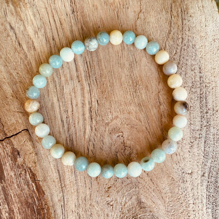 Amazonite Stone Bead Bracelet / Gemstone / Crystal / Natural / Chakras / Choose Size / Lithnotherapy / Quartz / Healing / Reiki