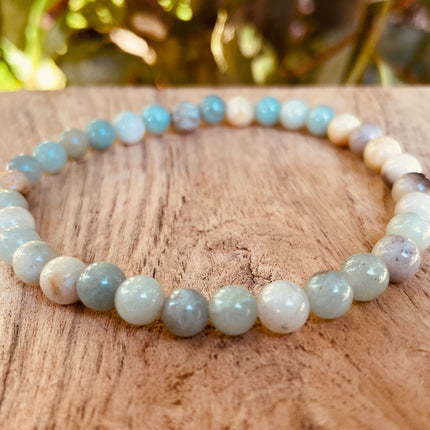 Amazonite Stone Bead Bracelet / Gemstone / Crystal / Natural / Chakras / Choose Size / Lithnotherapy / Quartz / Healing / Reiki