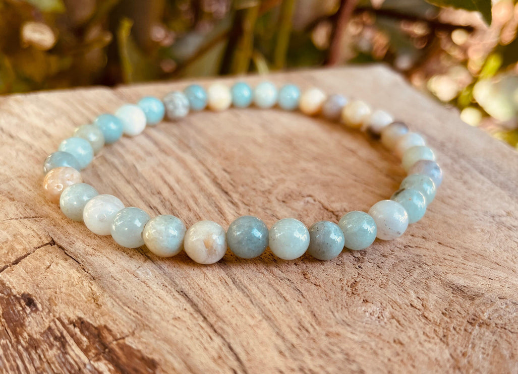 Amazonite Stone Bead Bracelet / Gemstone / Crystal / Natural / Chakras / Choose Size / Lithnotherapy / Quartz / Healing / Reiki