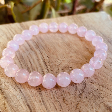 Rose Quartz Stone Bead Bracelet / Gemstone / Crystal / Natural / Chakras / Choose Size / Lithnotherapy / Quartz / Healing / Reiki