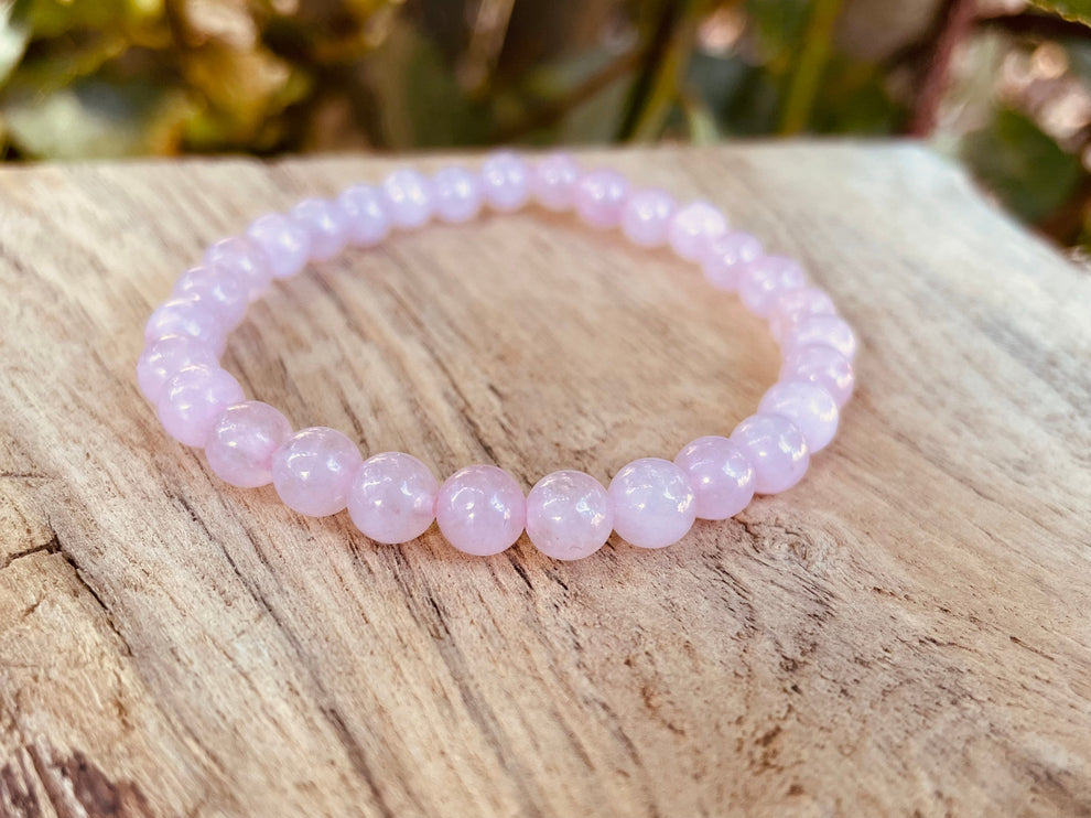 Rose Quartz Stone Bead Bracelet / Gemstone / Crystal / Natural / Chakras / Choose Size / Lithnotherapy / Quartz / Healing / Reiki