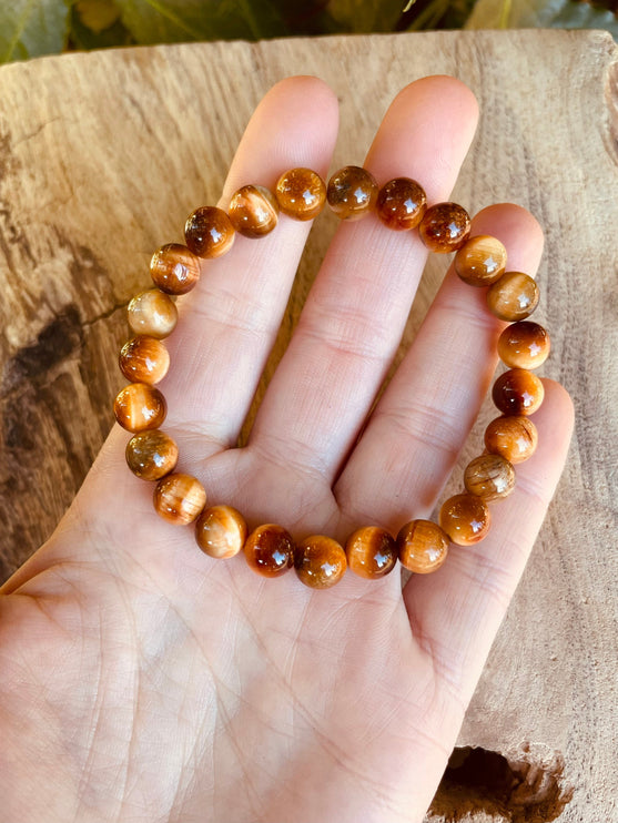 Tiger Eye Bracelet / Gemstone / Crystal / Natural / Chakras / Choose Size / Lithnotherapy / Quartz / Healing / Reiki