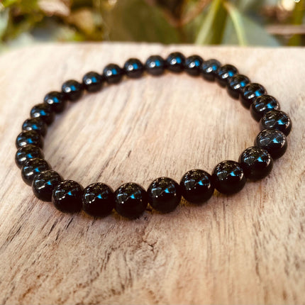Black Obsidian Bracelet / Gemstone / Crystal / Natural / Chakras / Choose Size / Lithnotherapy / Quartz / Healing / Reiki