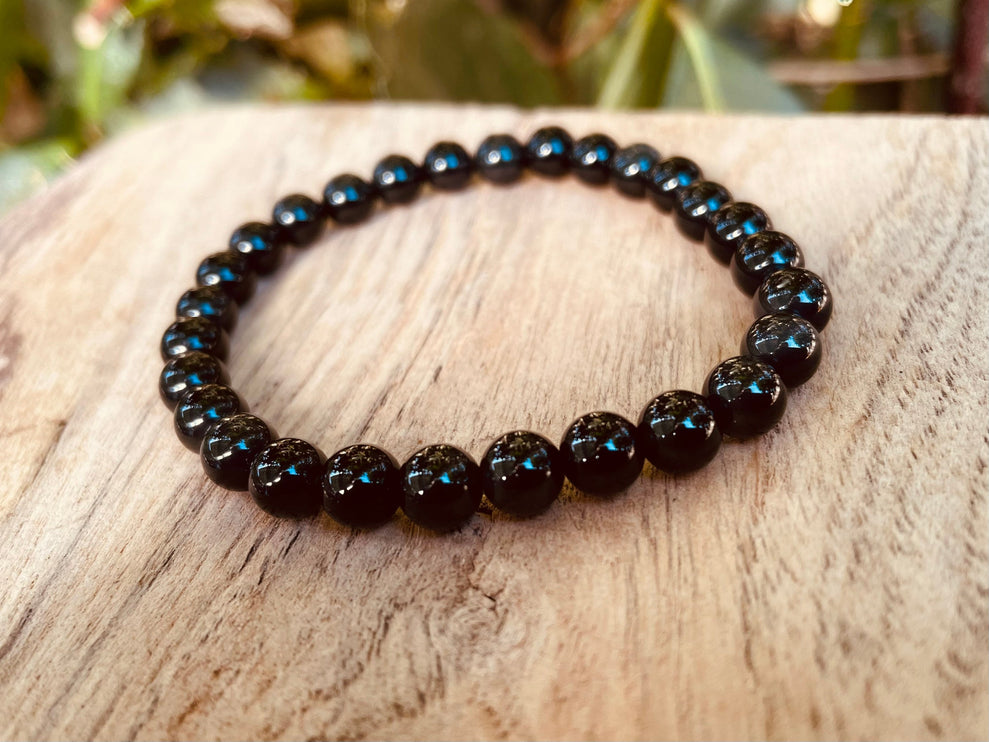 Black Obsidian Bracelet / Gemstone / Crystal / Natural / Chakras / Choose Size / Lithnotherapy / Quartz / Healing / Reiki