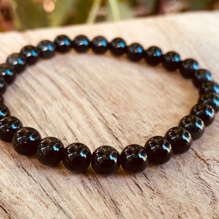 Black Obsidian Bracelet / Gemstone / Crystal / Natural / Chakras / Choose Size / Lithnotherapy / Quartz / Healing / Reiki