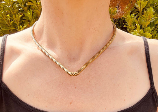 Ethnic Choker Brass Necklace / Rustic / Gypsy / Lightweight / Boho / Tribal / Hippie / Rustic / Vegan / Aztec