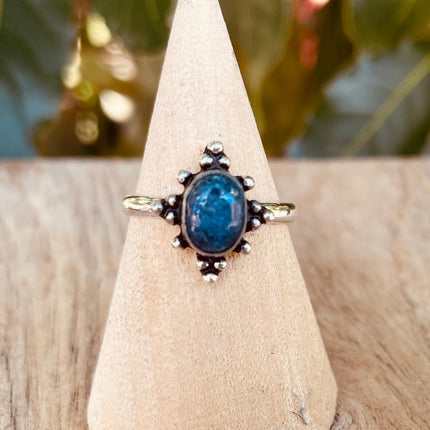 Lapis Lazuli Silver Ring / Bohemian / Ethnic / healing stone / BirthStone / Gypsy / Tribal / Boho / Hippie / Festival / Rustic / Psy