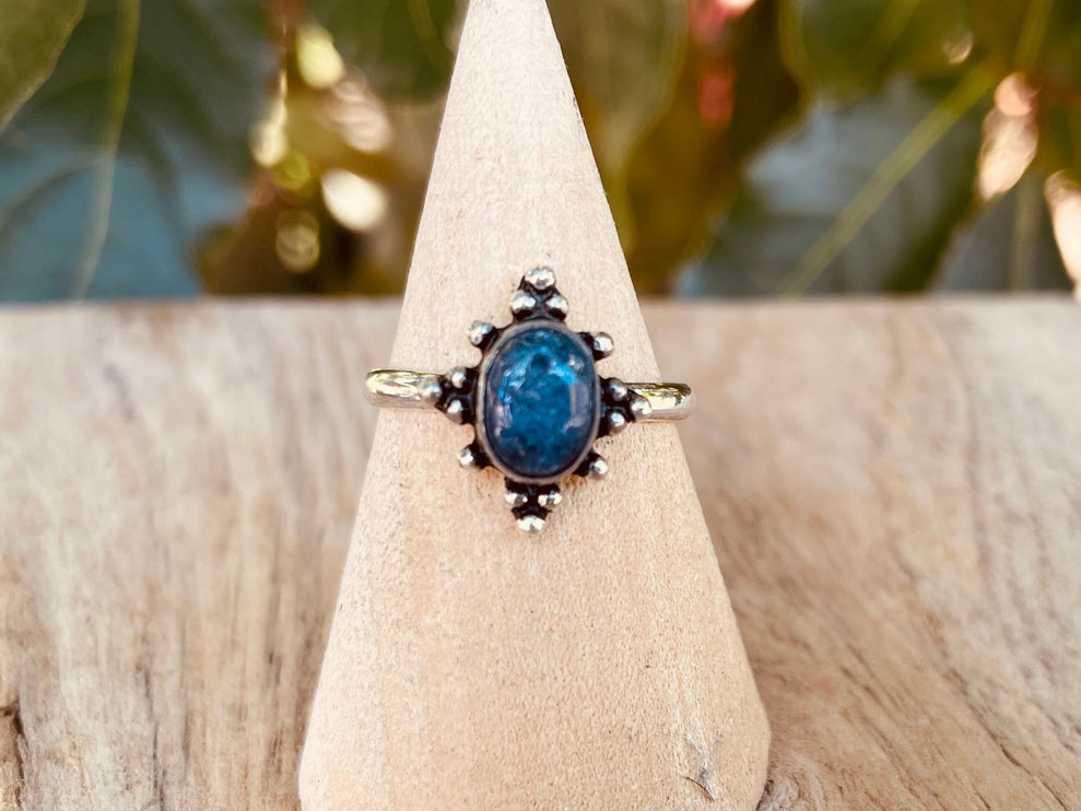 Lapis Lazuli Silver Ring / Bohemian / Ethnic / healing stone / BirthStone / Gypsy / Tribal / Boho / Hippie / Festival / Rustic / Psy