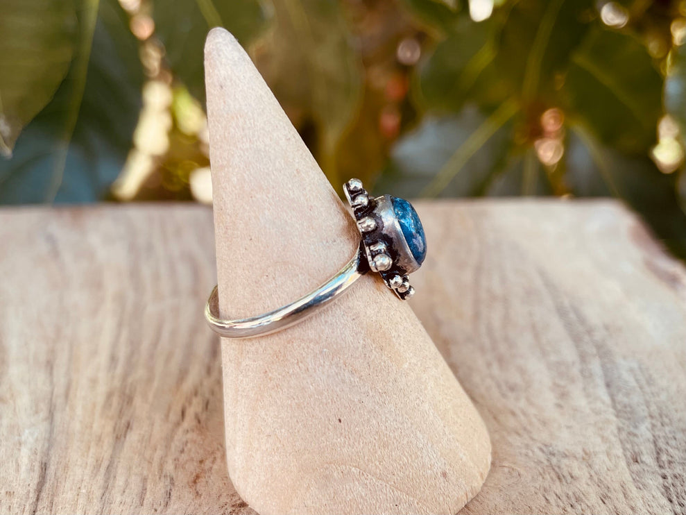 Lapis Lazuli Silver Ring / Bohemian / Ethnic / healing stone / BirthStone / Gypsy / Tribal / Boho / Hippie / Festival / Rustic / Psy