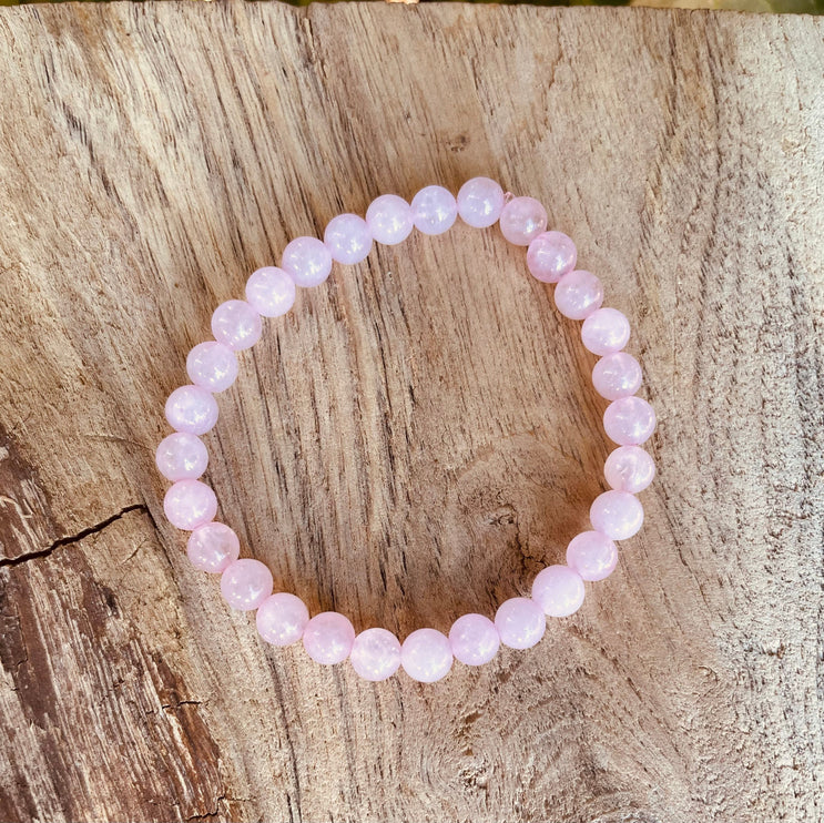 Rose Quartz Stone Bead Bracelet / Gemstone / Crystal / Natural / Chakras / Choose Size / Lithnotherapy / Quartz / Healing / Reiki