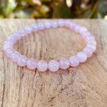 Rose Quartz Stone Bead Bracelet / Gemstone / Crystal / Natural / Chakras / Choose Size / Lithnotherapy / Quartz / Healing / Reiki