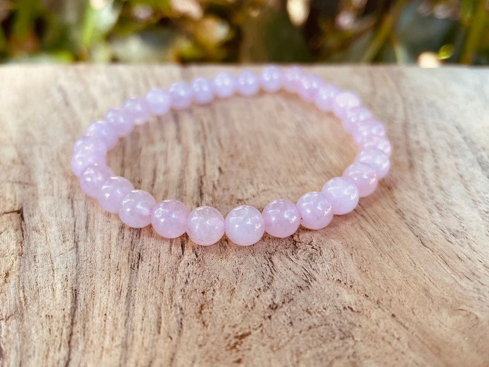 Rose Quartz Stone Bead Bracelet / Gemstone / Crystal / Natural / Chakras / Choose Size / Lithnotherapy / Quartz / Healing / Reiki