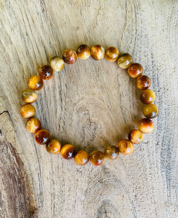 Tiger Eye Bracelet / Gemstone / Crystal / Natural / Chakras / Choose Size / Lithnotherapy / Quartz / Healing / Reiki