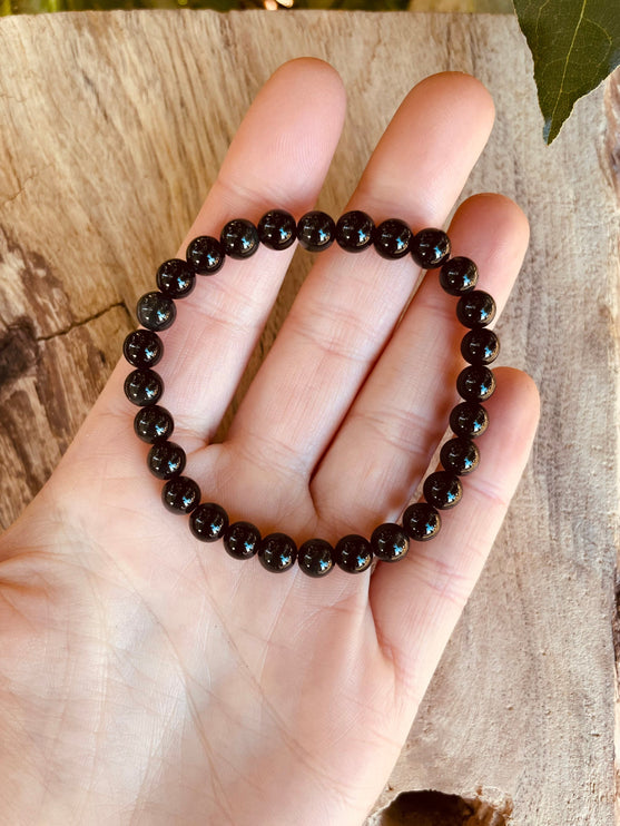 Black Obsidian Bracelet / Gemstone / Crystal / Natural / Chakras / Choose Size / Lithnotherapy / Quartz / Healing / Reiki