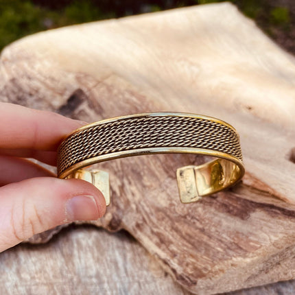 Women's Brass Cuff Bracelet / Boho / Textured / Rustic / Bohemian / Hippie / Gypsy / Jewellery / Adjustable