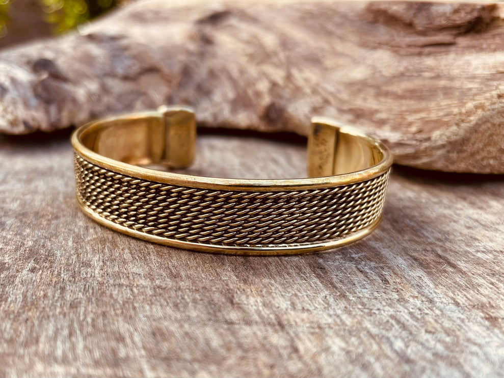 Women's Brass Cuff Bracelet / Boho / Textured / Rustic / Bohemian / Hippie / Gypsy / Jewellery / Adjustable