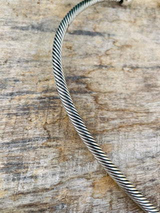 Ethnic Choker Silver Necklace / Rustic / Gypsy / Lightweight / Boho / Tribal / Hippie / Rustic / Vegan / Aztec