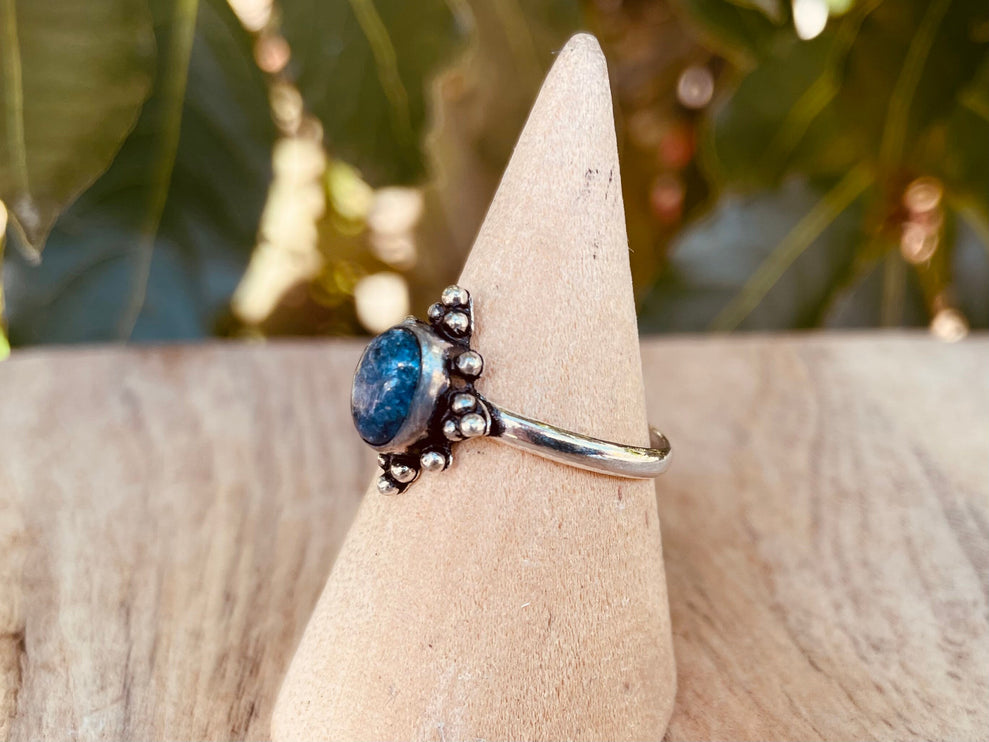 Lapis Lazuli Silver Ring / Bohemian / Ethnic / healing stone / BirthStone / Gypsy / Tribal / Boho / Hippie / Festival / Rustic / Psy