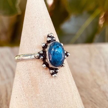 Lapis Lazuli Silver Ring / Bohemian / Ethnic / healing stone / BirthStone / Gypsy / Tribal / Boho / Hippie / Festival / Rustic / Psy