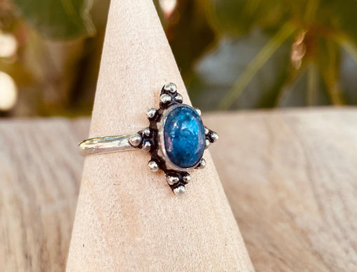 Lapis Lazuli Silver Ring / Bohemian / Ethnic / healing stone / BirthStone / Gypsy / Tribal / Boho / Hippie / Festival / Rustic / Psy