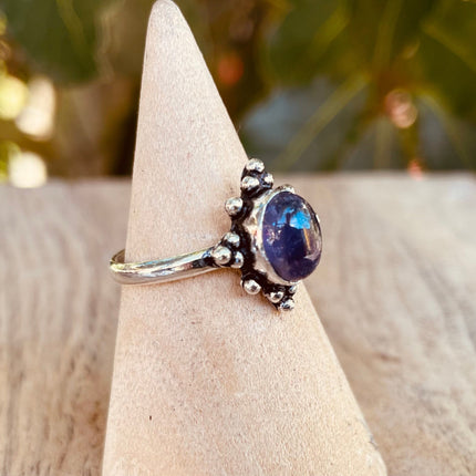 Amethyst Ring Silver / Boho / Bohemian / Psy / Rustic / Tribal / Gypsy / Festival / Healing / Festival