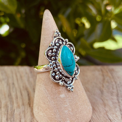 Ethnic style Silver & Turquoise / Boho / Bohemian / Psy / Rustic / Tribal / Gypsy / Festival / Healing / Festival