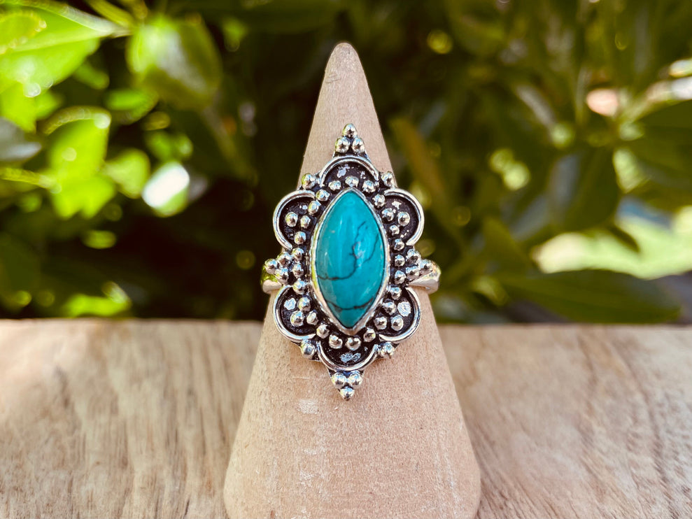 Ethnic style Silver & Turquoise / Boho / Bohemian / Psy / Rustic / Tribal / Gypsy / Festival / Healing / Festival