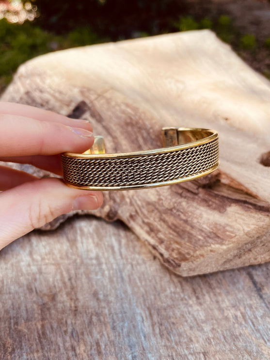 Women's Brass Cuff Bracelet / Boho / Textured / Rustic / Bohemian / Hippie / Gypsy / Jewellery / Adjustable