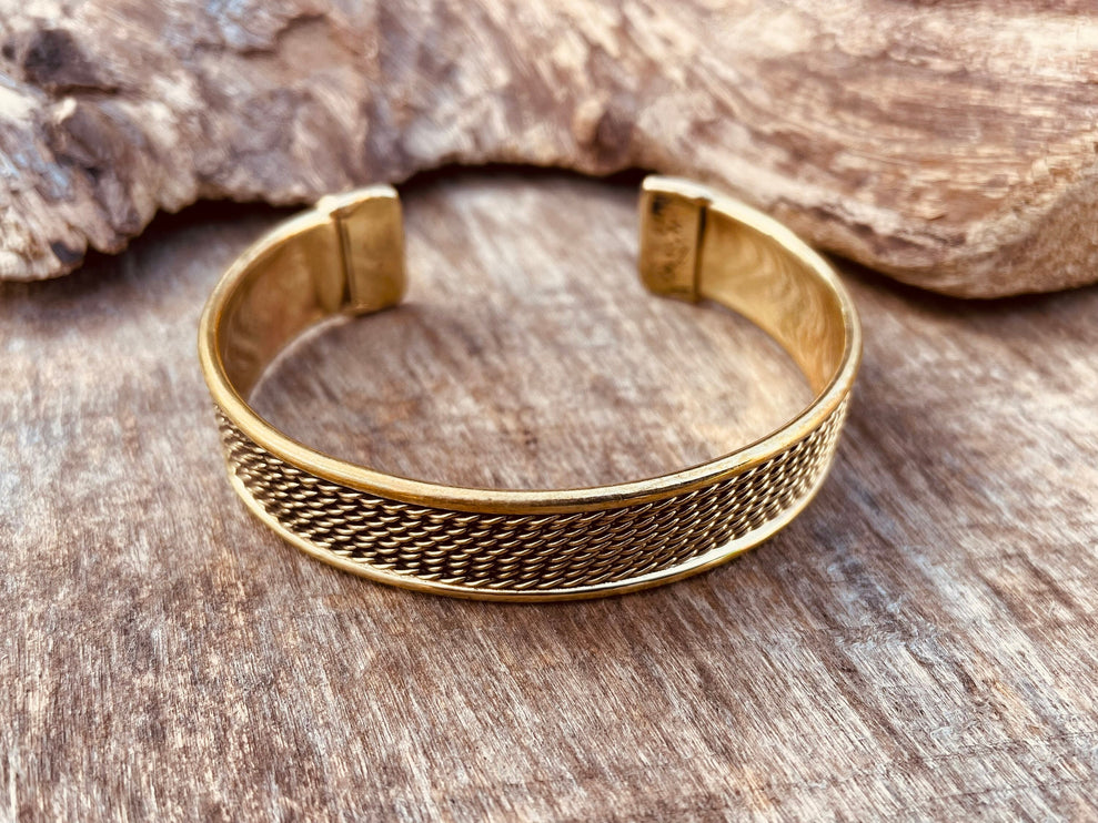 Women's Brass Cuff Bracelet / Boho / Textured / Rustic / Bohemian / Hippie / Gypsy / Jewellery / Adjustable