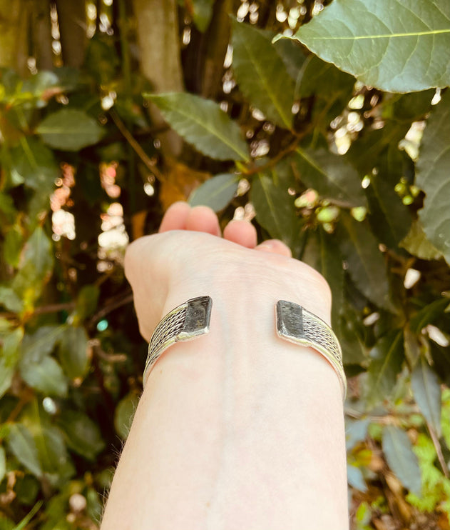 Silver Cuff Bracelet / Boho / Ethnic / Rustic / Bohemian / Hippie / Gypsy / Jewellery / Adjustable