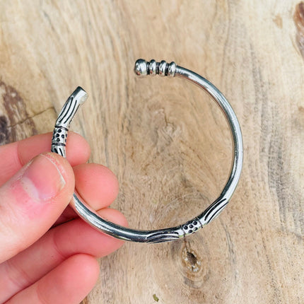 Tuareg Silver Bracelet / Unisex Jewelry / Cuff / Boho / Ethnic / Bohemian / Medieval / Gypsy / Geometric /