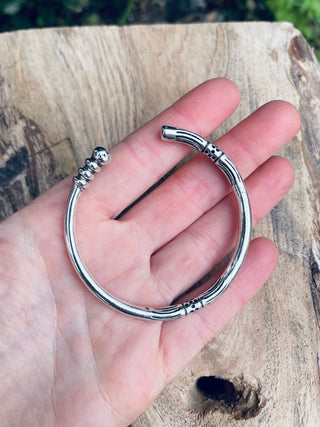 Tuareg Silver Bracelet / Large / Mens / Unisex Jewelry / Cuff / Boho / Ethnic / Bohemian / Medieval / Gypsy / Geometric /