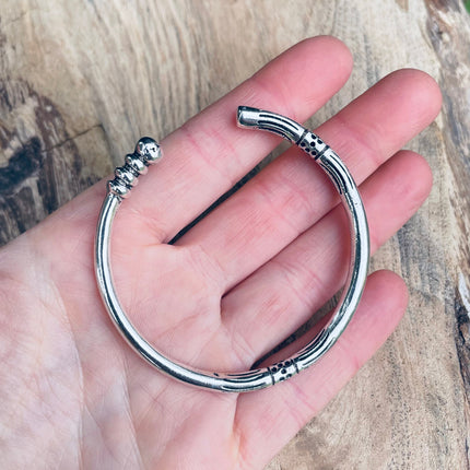 Tuareg Silver Bracelet / Unisex Jewelry / Cuff / Boho / Ethnic / Bohemian / Medieval / Gypsy / Geometric /