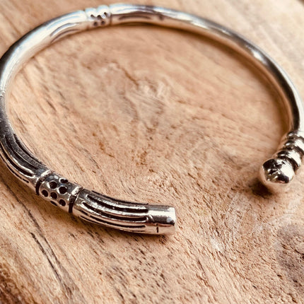 Tuareg Silver Bracelet / Unisex Jewelry / Cuff / Boho / Ethnic / Bohemian / Medieval / Gypsy / Geometric /