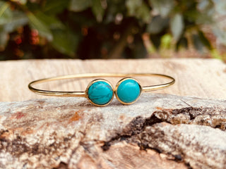Turquoise Bangle Brass Bracelet / Ethnic / Rustic / Bohemian / Hippie / Gypsy / Psy / Chic / Jewellery / Body / Adjustable