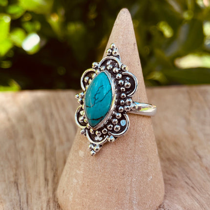 Ethnic style Silver & Turquoise / Boho / Bohemian / Psy / Rustic / Tribal / Gypsy / Festival / Healing / Festival