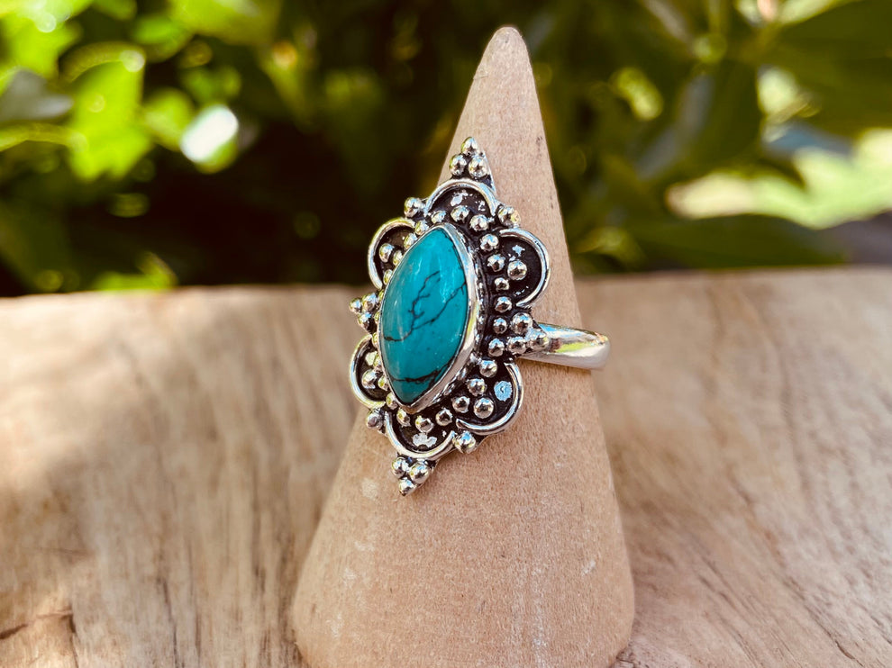 Ethnic style Silver & Turquoise / Boho / Bohemian / Psy / Rustic / Tribal / Gypsy / Festival / Healing / Festival