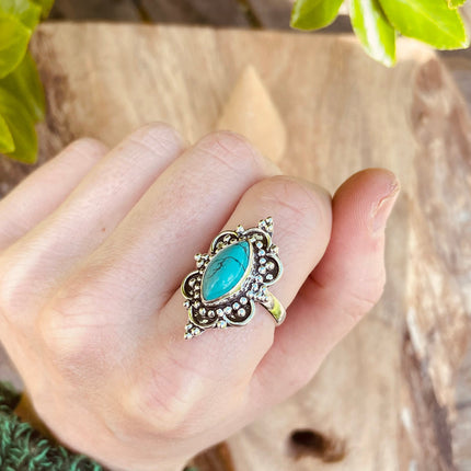 Ethnic style Silver & Turquoise / Boho / Bohemian / Psy / Rustic / Tribal / Gypsy / Festival / Healing / Festival