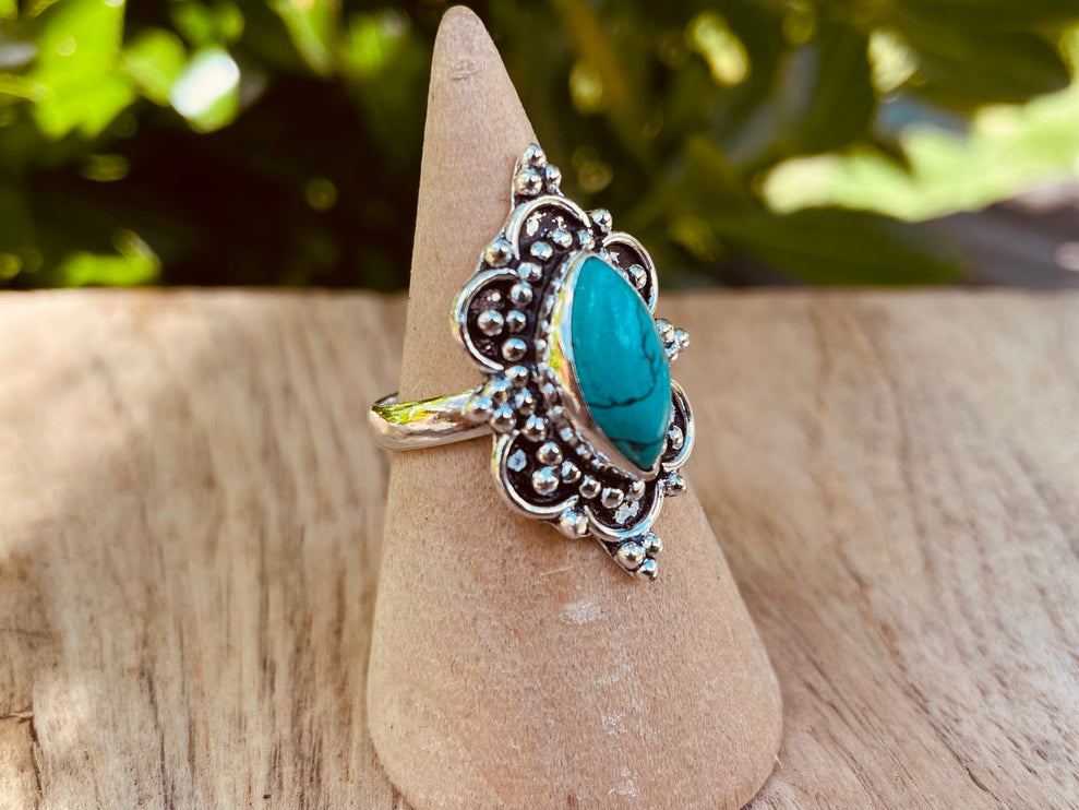 Ethnic style Silver & Turquoise / Boho / Bohemian / Psy / Rustic / Tribal / Gypsy / Festival / Healing / Festival