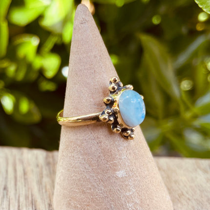 Bohemian Moonstone Ring / Hippie / Boho / Ethnic / Rustic / Tribal / Gypsy / Festival / Healing / Festival / Small