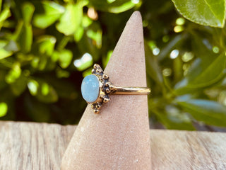 Bohemian Moonstone Ring / Hippie / Boho / Ethnic / Rustic / Tribal / Gypsy / Festival / Healing / Festival / Small